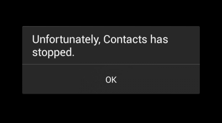 Error: «Unfortunately, Contacts has stopped» on Samsung devices
