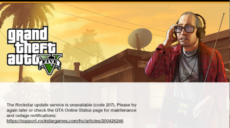 How to fix error code 207 in GTA 5 Online