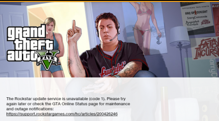 The Rockstar update service is unavailable (code 1)