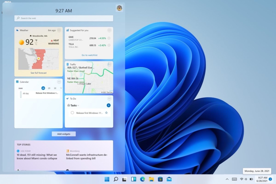 Windows 11 widgets provide access to information