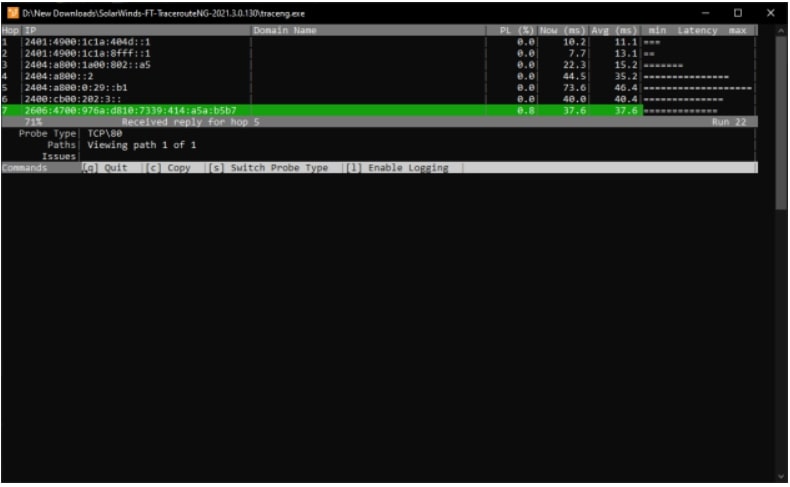 SolarWinds Traceroute NG